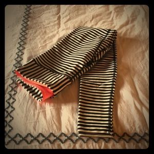 Lululemon Wunder Under Bold stripe Blk Angel Wing